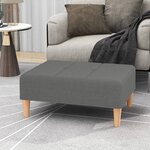 vidaXL Repose-pied Gris clair 78x56x32 cm Tissu