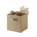 COMPO Boîte de rangement/tiroir pour meuble en tissu  - 27x27x28 cm - Beige lin