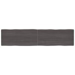 vidaXL Dessus de table bois chêne massif traité bordure assortie
