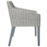 vidaXL Chaise à manger avec coussin Gris Rotin naturel