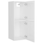 vidaXL Ensemble de meubles de salle de bain Blanc brillant