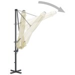 vidaXL Parasol avec base portable Sable