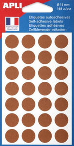 Pochette 168 Étiquettes Marron Ø 15