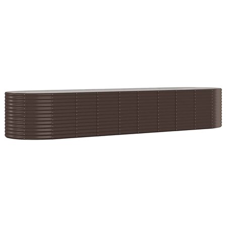 vidaXL Lit surélevé de jardin Acier enduit de poudre marron