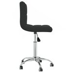 vidaXL Chaises pivotantes à manger lot de 6 Noir Tissu