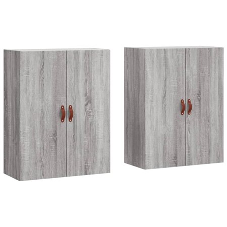 vidaXL Armoires murales 2 Pièces sonoma gris 69 5x34x90 cm