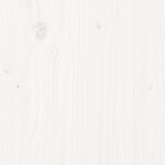 vidaXL Cadre de lit blanc 140x190 cm bois de pin massif