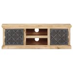 vidaXL Meuble TV avec portes en acier 120x30x40 cm Bois de manguier