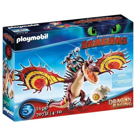Playmobil - 70731 - dragon racing: rustik et krochefer