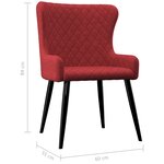 vidaXL Chaises à manger lot de 4 bordeaux tissu