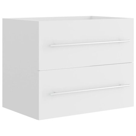 vidaXL Armoire d'évier Blanc 60x38 5x48 cm Aggloméré