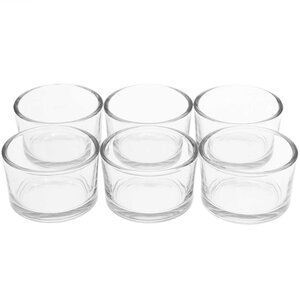 6 petits bougeoirs en verre 5 2 x 3 3 cm