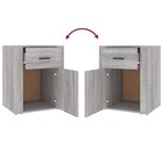 vidaXL Table de chevet Sonoma gris 50x36x60 cm Bois d'ingénierie
