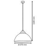 Eglo lampe suspendue truro 2 noir et cuivre 49247