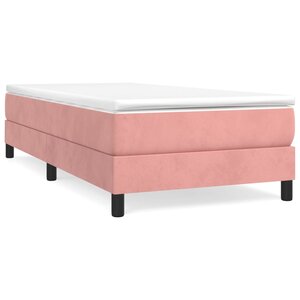 vidaXL Sommier à ressorts de lit Rose 100x200 cm Velours
