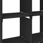 vidaXL Étagère d'affichage 9 cubes Noir 103x30x175 5 cm Tissu