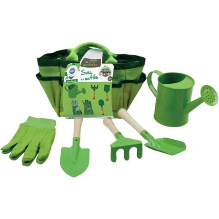 MGM - Set jardinage 6 pieces - Sac en tissu vert