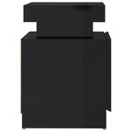 vidaXL Table de chevet Noir brillant 45x35x52 cm Aggloméré