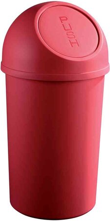 poubelle à clapet, 45 litres, noire, ronde, en PP HELIT