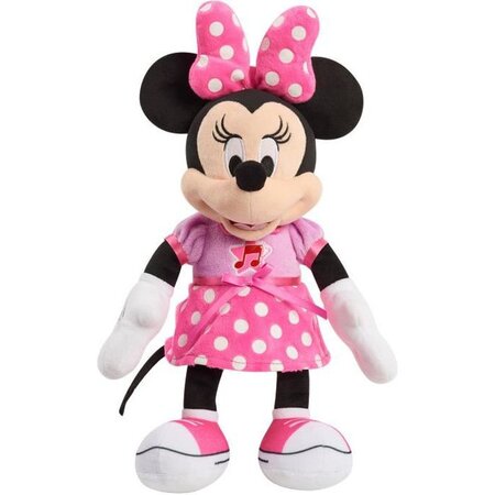 Minnie  peluche musicale  avec fonctions sonores et lumineuses  30 cm  jouet pour enfants des 3 ans  mcn21