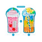 Pack 2 matelas gonflables d'eau géants  ultra confort  pour piscine & plage - pack twin fresh fruits 185 x 100 cm