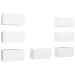 vidaXL Meubles TV 7 Pièces Blanc 30 5x30x60 cm Aggloméré