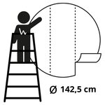 WallArt Papier peint cercle Two Goldfish 142 5 cm