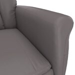 vidaXL Fauteuil de massage Gris Similicuir