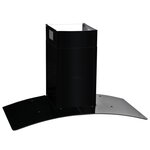 vidaXL Hotte murale Acier inoxydable 756 m³/h 90 cm Noir
