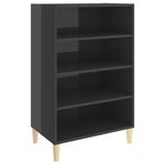 vidaXL Buffet Gris brillant 57x35x90 cm Aggloméré