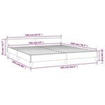 vidaXL Cadre de lit avec tête de lit Noir 160x200 cm Tissu