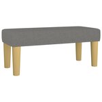 vidaXL Lit à sommier tapissier avec matelas Gris foncé 100x200cm Tissu