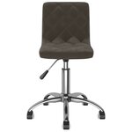 vidaXL Chaises pivotantes à manger lot de 4 gris foncé velours