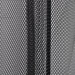 Moustiquaire rideau à 4 bandes 220 x 100 cm Noir polyester