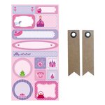 Etiquettes repositionnables Princesse + 20 étiquettes kraft Fanion