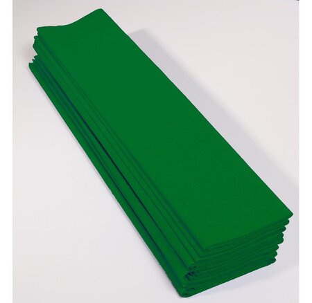 Paquet de 10 feuilles de papier crépon M75 2.5x0.5m vert empire CLAIREFONTAINE