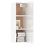 vidaXL Meubles TV 2 Pièces Blanc brillant 30 5x30x90 cm Aggloméré