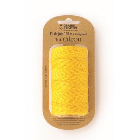 Bobine de Fil de jute 2 mm Jaune