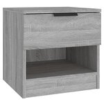 vidaXL Table de chevet Sonoma gris Bois d'ingénierie