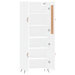 vidaXL Buffet haut Blanc 69 5x34x180 cm Bois d'ingénierie