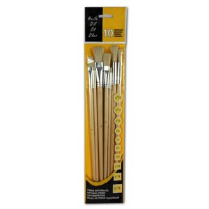 Lot de 10 pinceaux brosses - peinture l'huile - raphaël
