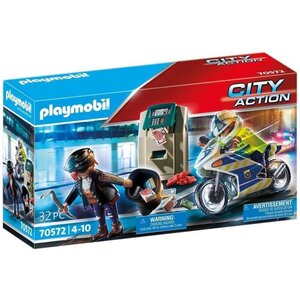 Playmobil - 70572 - police policier avec moto et voleur