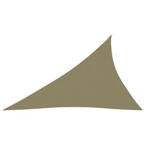 vidaXL Voile de parasol Tissu Oxford triangulaire 3x4x5 m Beige