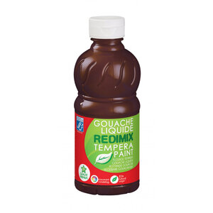 Bouteille de peinture gouache liquide - redimix - 250 ml - terre d'ombre brûlée - lefranc bourgeois