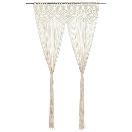 vidaXL Rideau en macramé 140x240 cm Coton