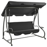 vidaXL Balancelle d'extérieur avec auvent Anthracite