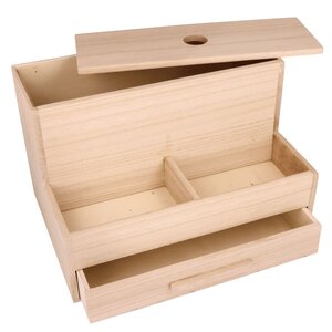 Boîte de rangement en bois 16 x 25 x 18 cm