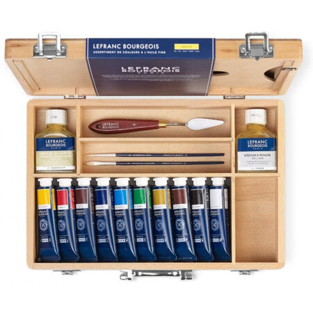 Coffret de peinture à l'huile fine - 10 tubes - lefranc & bourgeois
