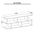 Homemania Meuble TV Su 120x29 6x45 cm Chêne