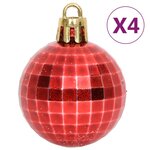 vidaXL Ensemble de boules de Noël 64 Pièces Rouge et blanc